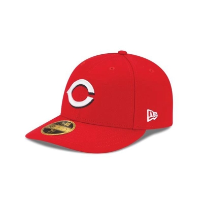 Red Cincinnati Reds Hat - New Era MLB Authentic Collection Low Profile 59FIFTY Fitted Caps USA4159387